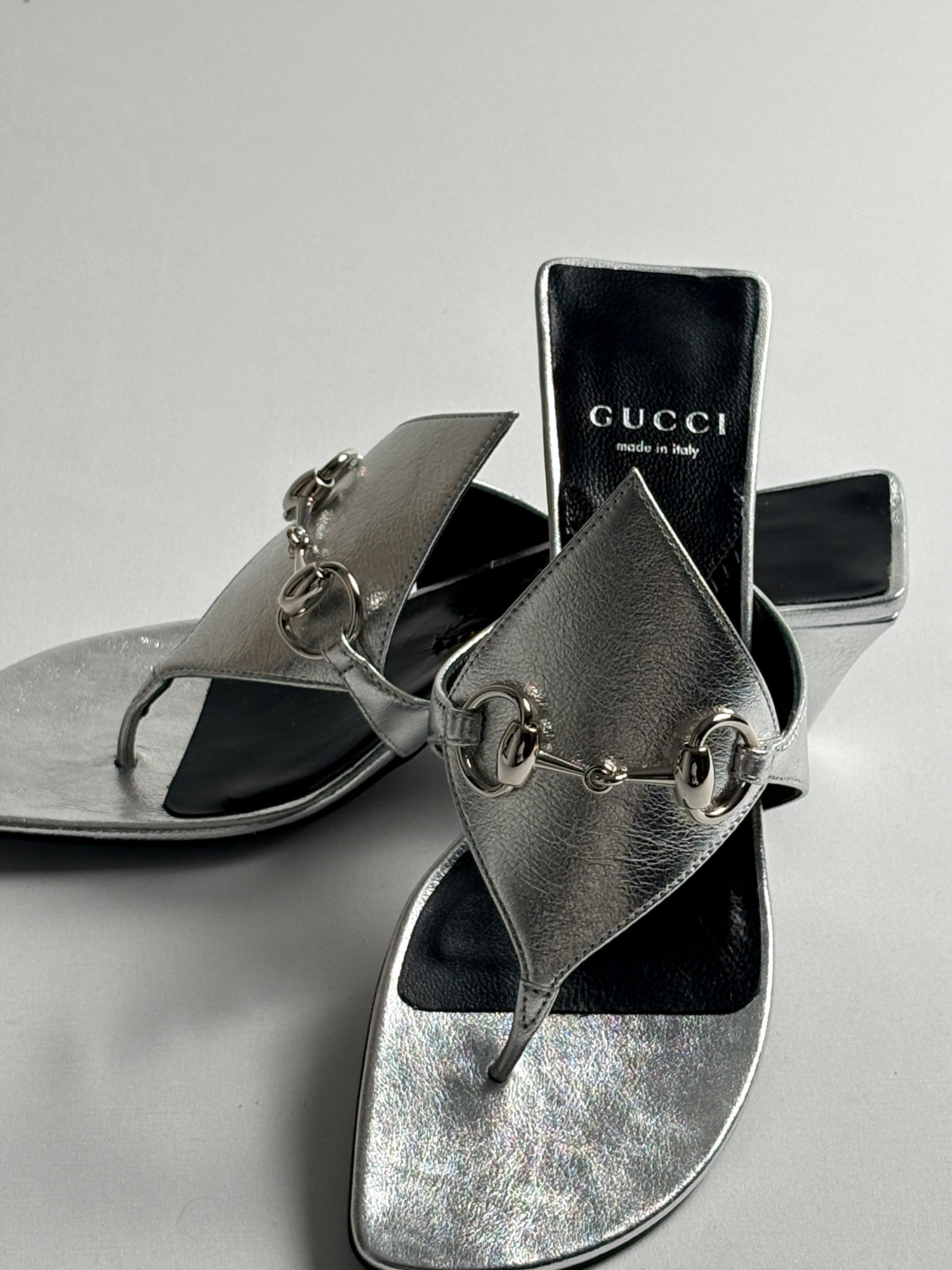 Escarpins Gucci argentés femme T36 - semelle