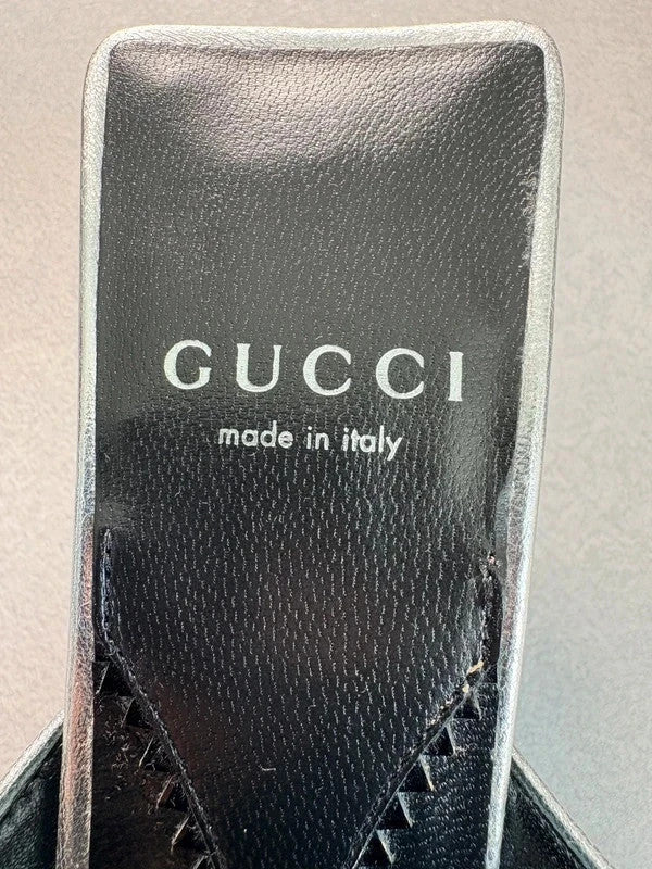 Escarpins Gucci Argentés — Femme - vue 3