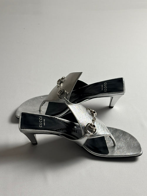Escarpins Gucci argentés femme T36 - vue 2