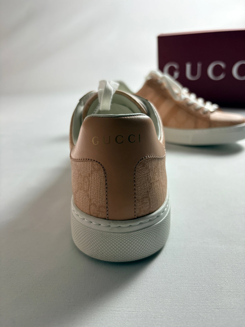 Gucci Ace GG Supreme rose pêche Cherry Blossom T39 - semelle